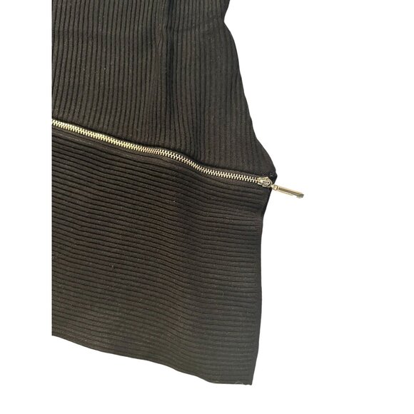 WHITE HOUSE BLACK MARKET WHBM Black Long Sleeve Asymmetrical Trim Blouse Sz XS - Picture 3 of 7